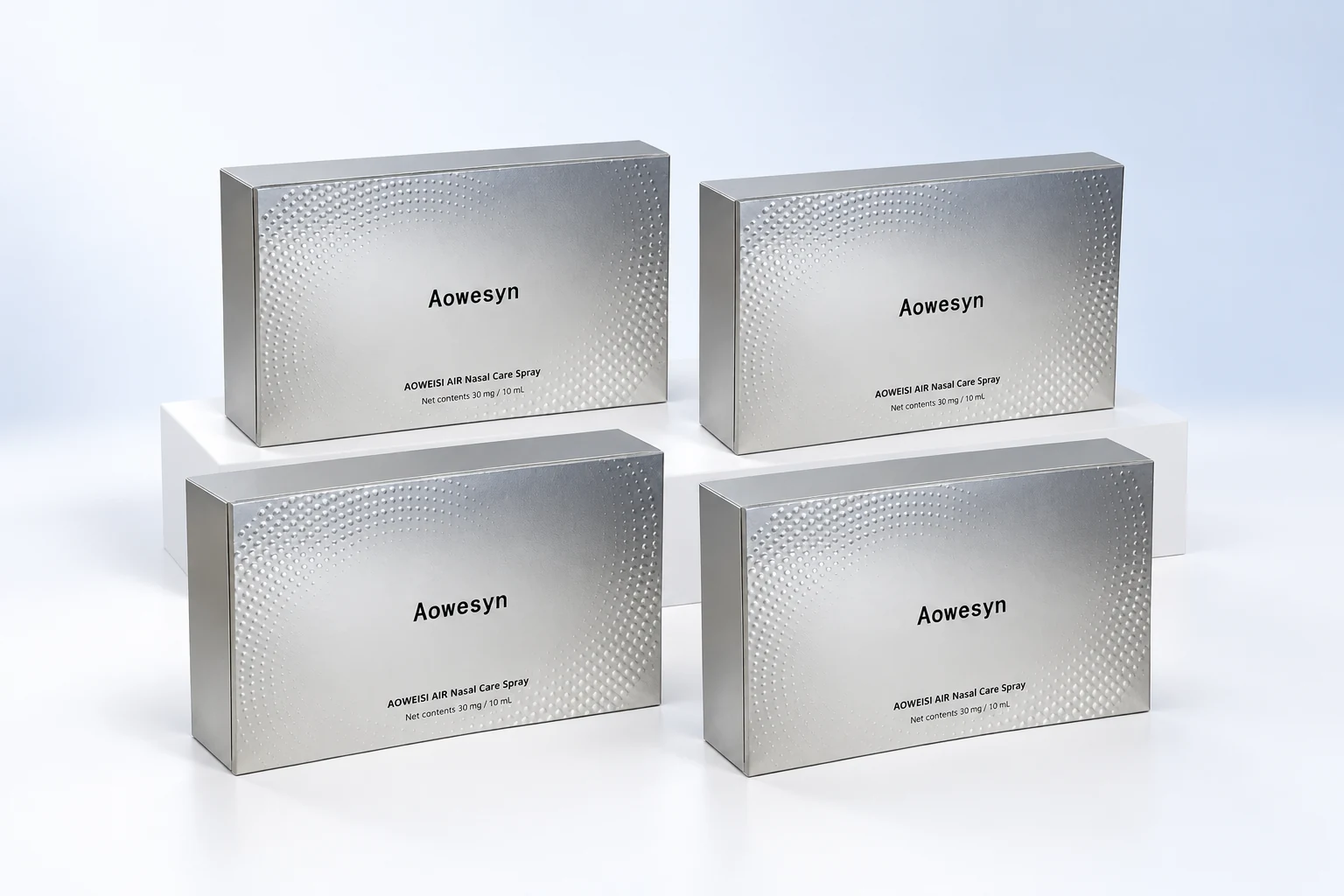 Four complete kits in silver AOWEISI packaging